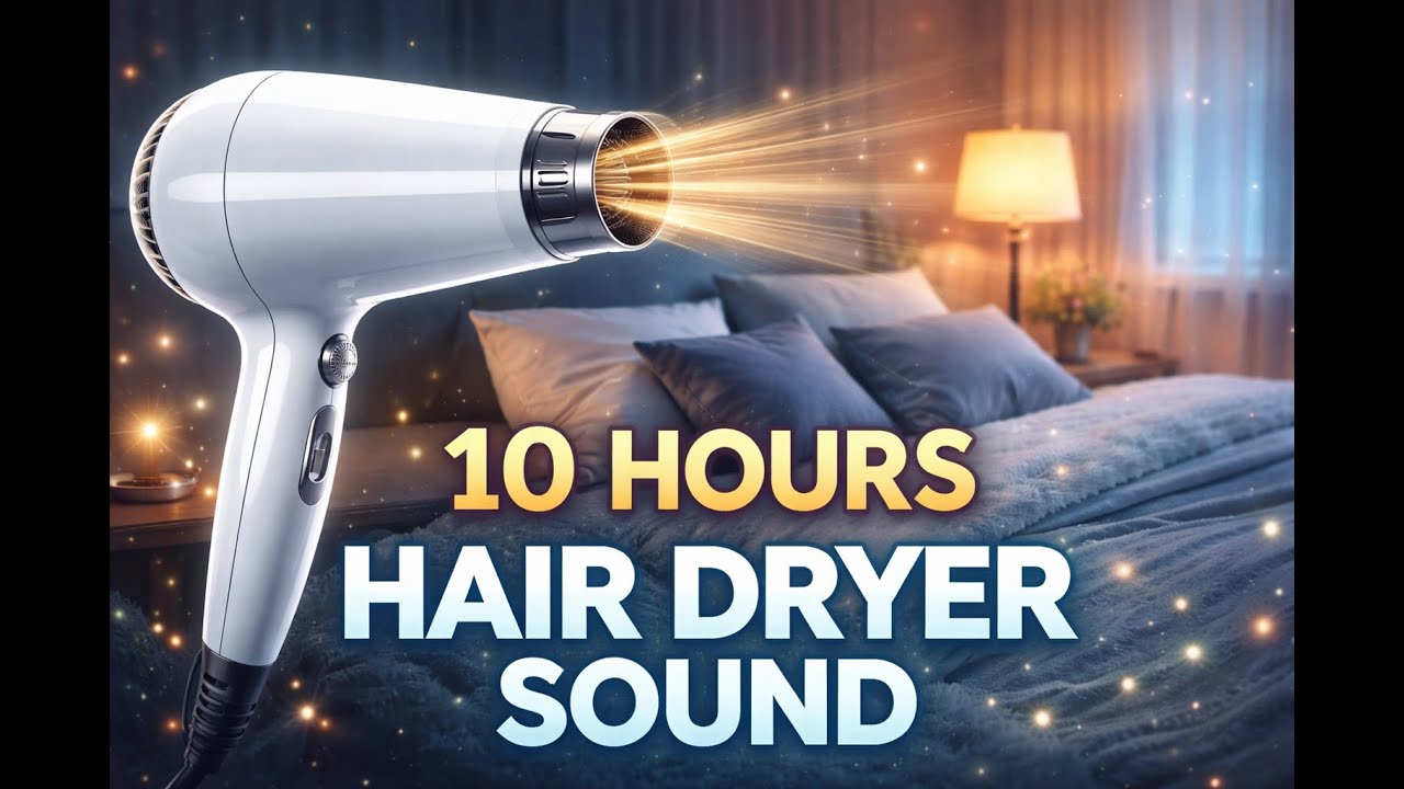 10 Hours Hair Dryer Sound | Relaxing Background Noise | SoundHaven
