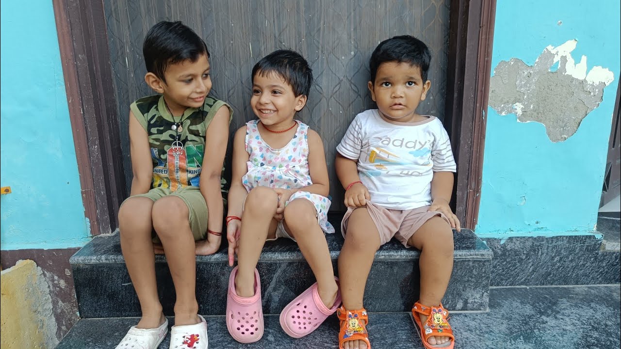 Full masti with our old friends #funny movment #cutebaby 
