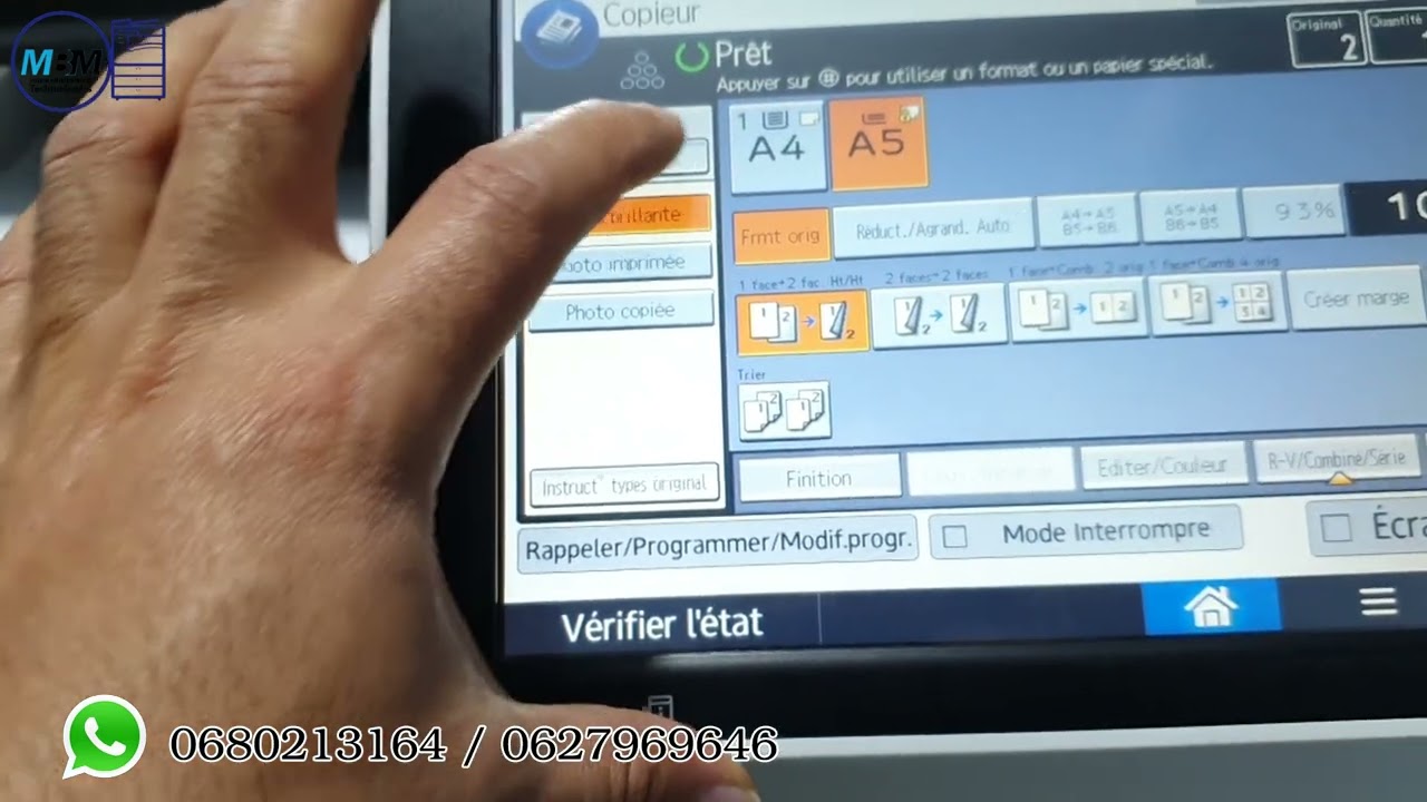كيفية نسخ البطاقة الوطنية بطابعة RICOH MPC 307