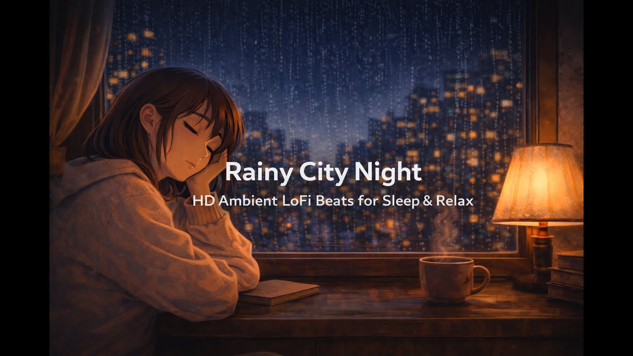 Rainy City Night 🌧️ 5 Hours Chill Lo-Fi Beats for Sleeping, Relaxing & Sleeping | Low Motion Lo-Fi