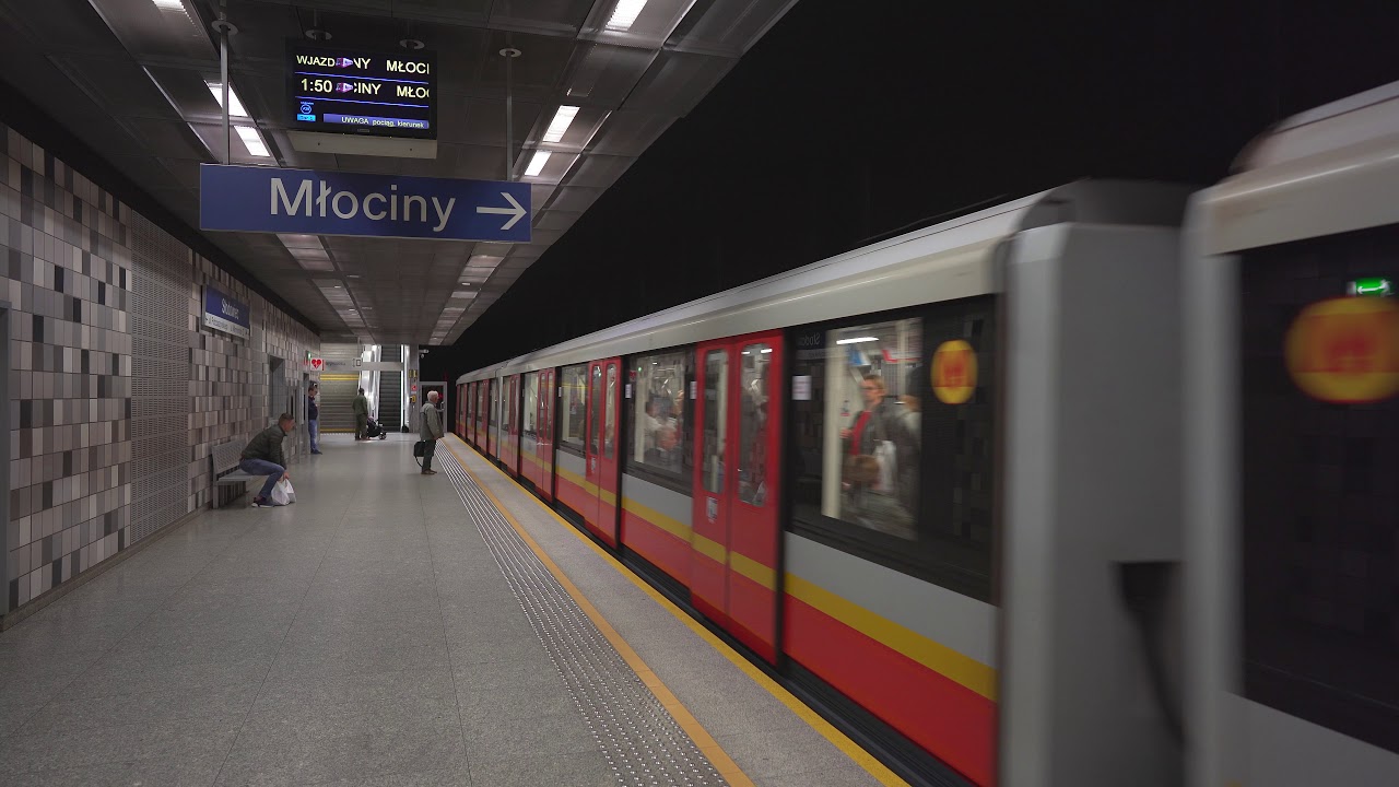 Poland, Warsaw, metro night ride from Słodowiec to Stare Bielany