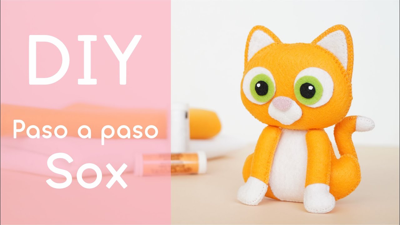 Paso a paso gatito en fieltro- MOLDE GRATUITO