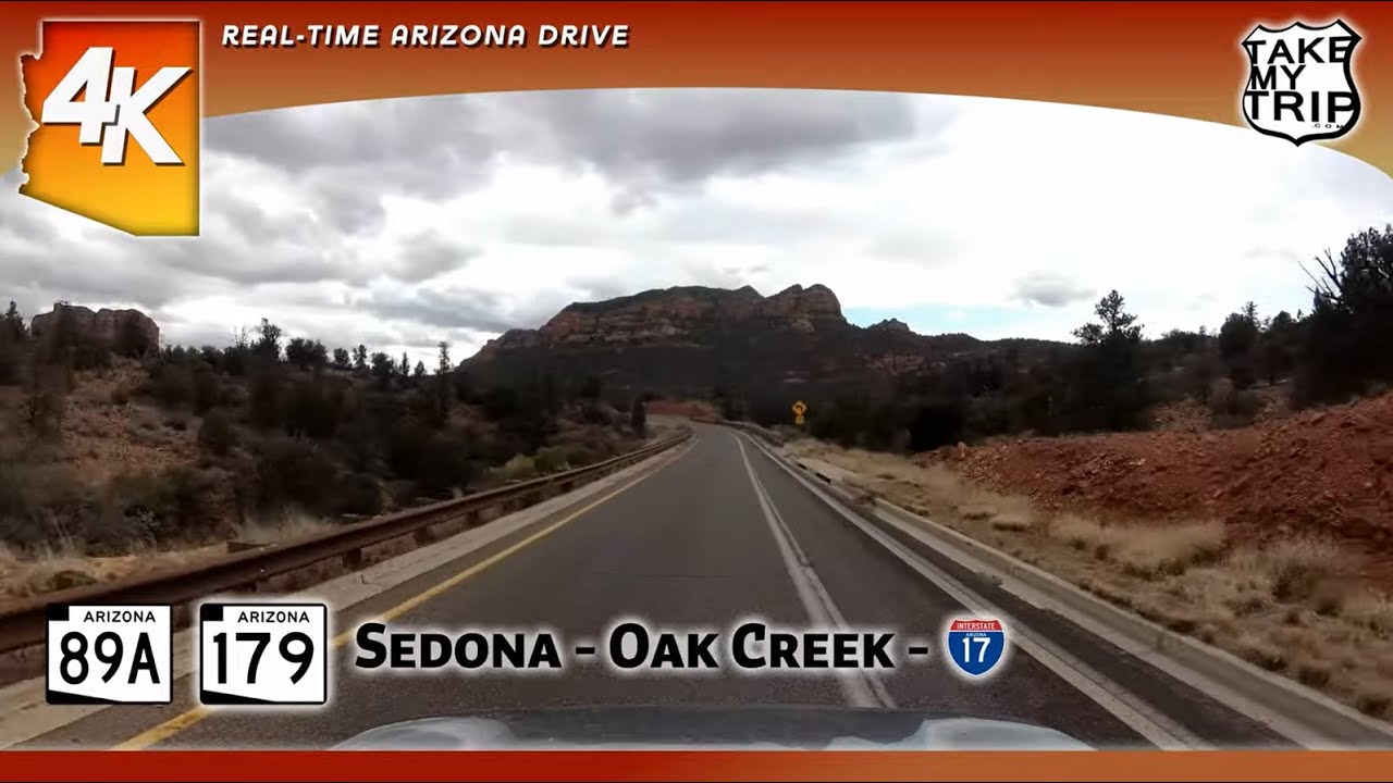 Midgely Bridge, Sedona & Oak Creek Drive on Arizona 89a & 179 in 4K
