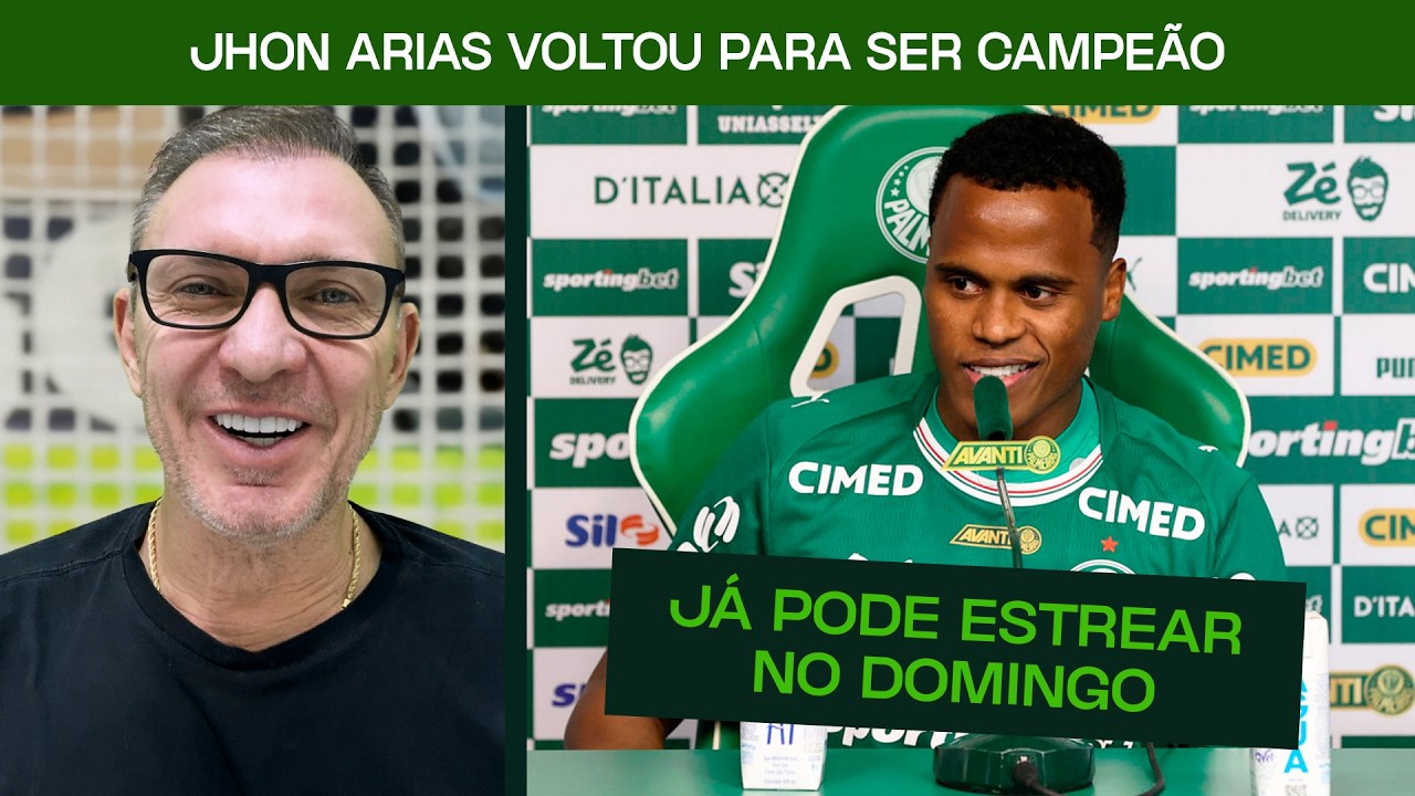 🟢 PALMEIRAS: JHON ARIAS JÁ NO DOMINGO? O QUE VEM POR AÍ NO PAULISTÃO!