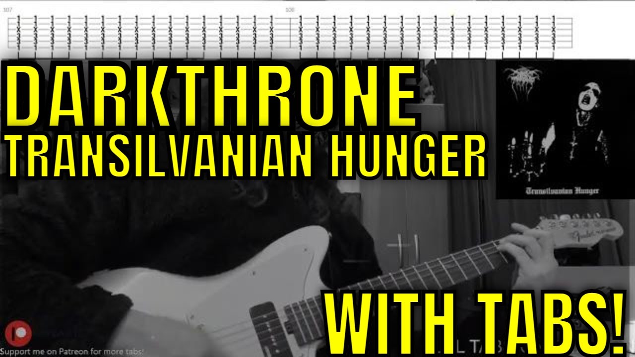 Darkthrone - Transilvanian Hunger (Guitar Cover) | WITH TABS