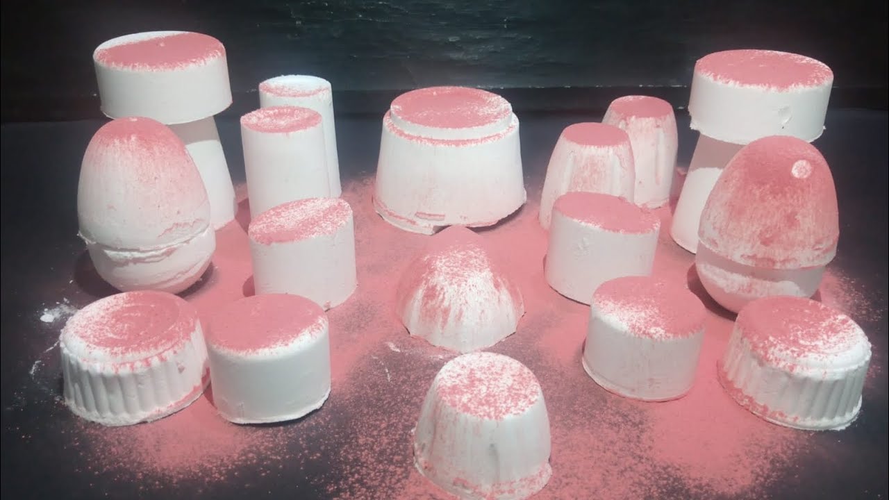 Baking soda asmr | satisfying | pink and white 