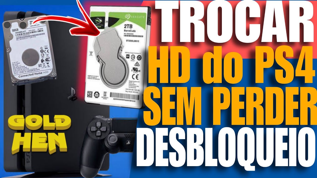 ✅COMO SUBSTITUIR O HD do PS4 por Um MAIOR SEM PERDER O DESBLOK? (ideal para iniciantes)