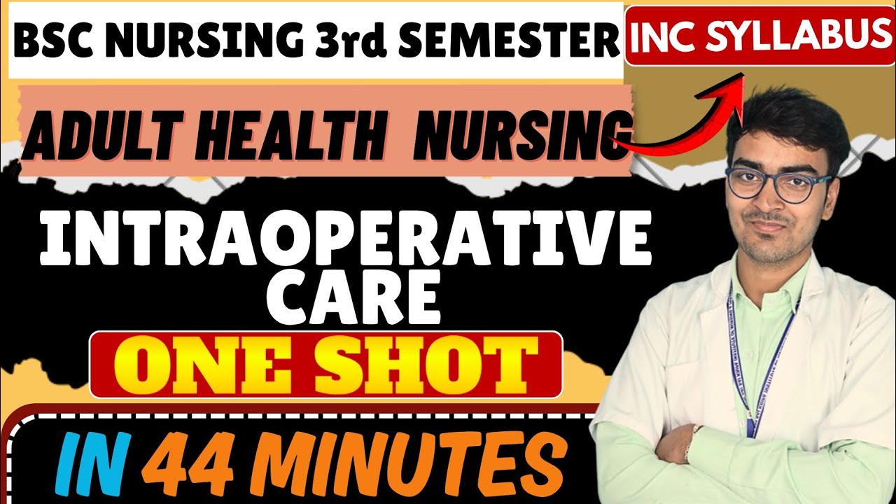 🩺 Intraoperative Care–One Shot Lecture in 44 Minutes |Adult Health Nursing| BSc Nursing 3rd Semester