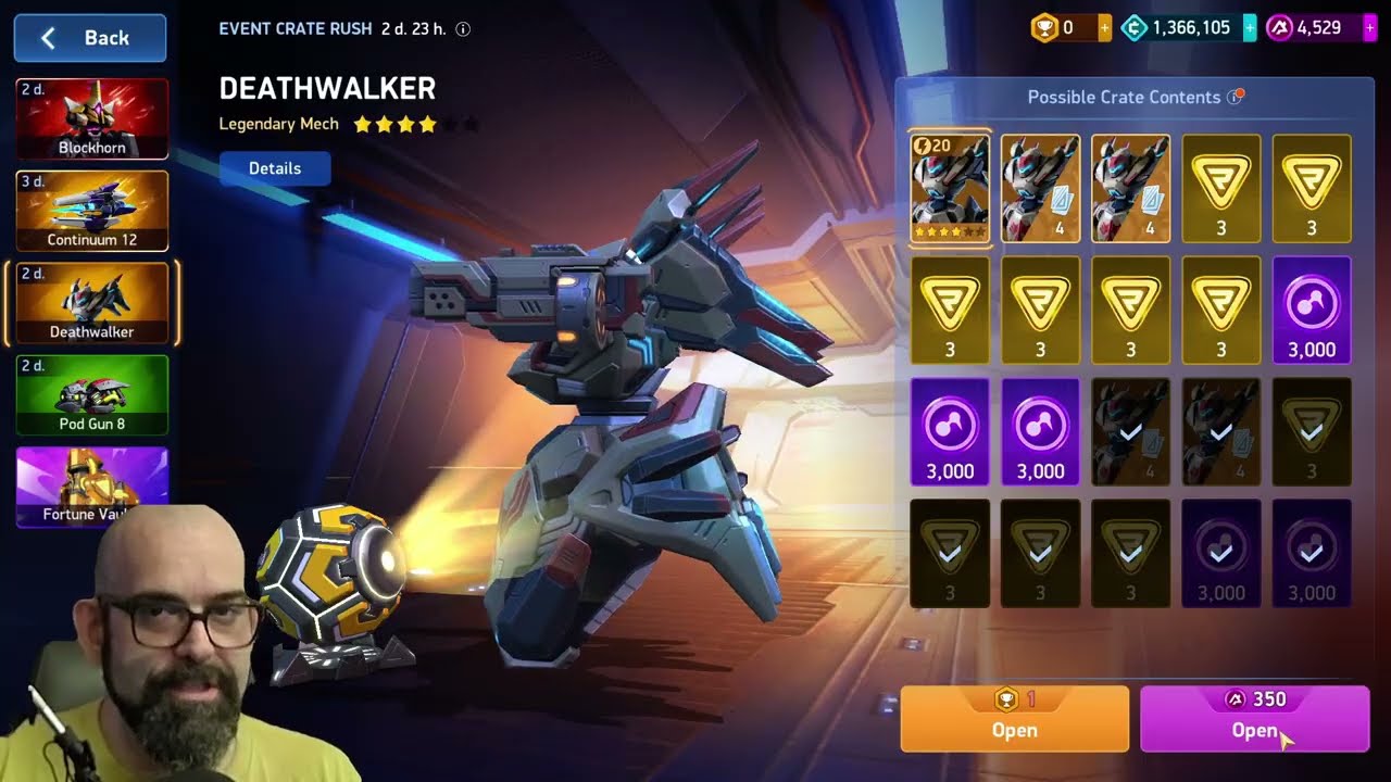 DEATHWALKER CRATE RUSH!!! and Pod 8 #MechArena