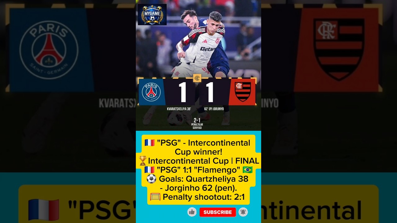 PSG. Intercontinental Cup winner!