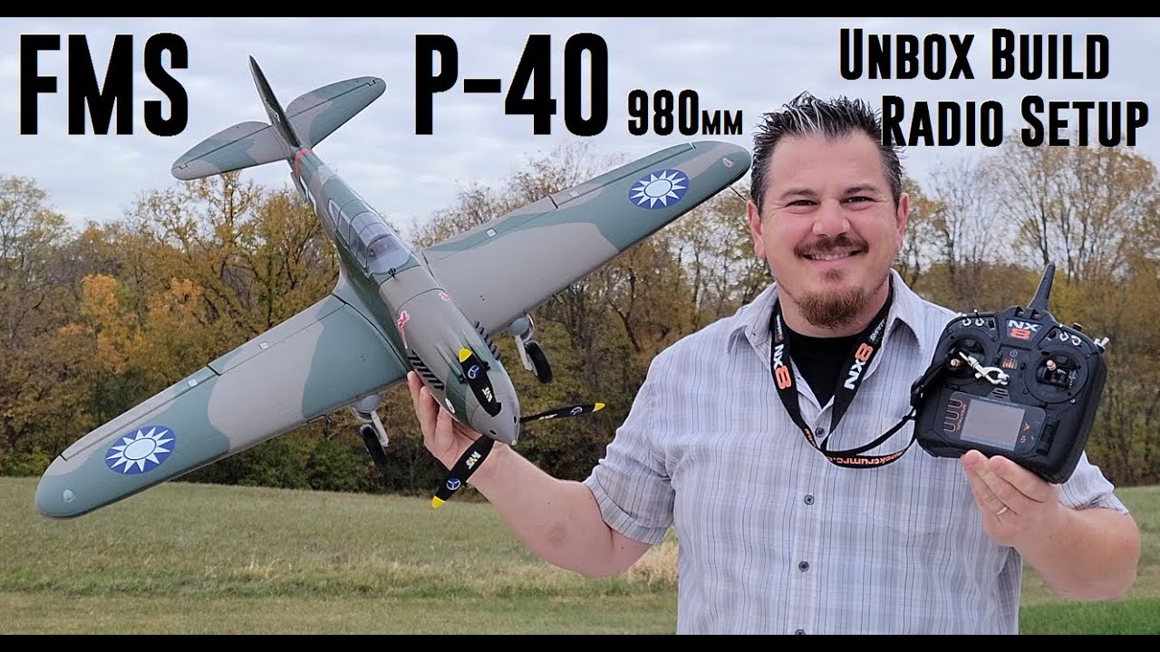 FMS - P-40B - 980mm - Unbox, Build, & Radio Setup