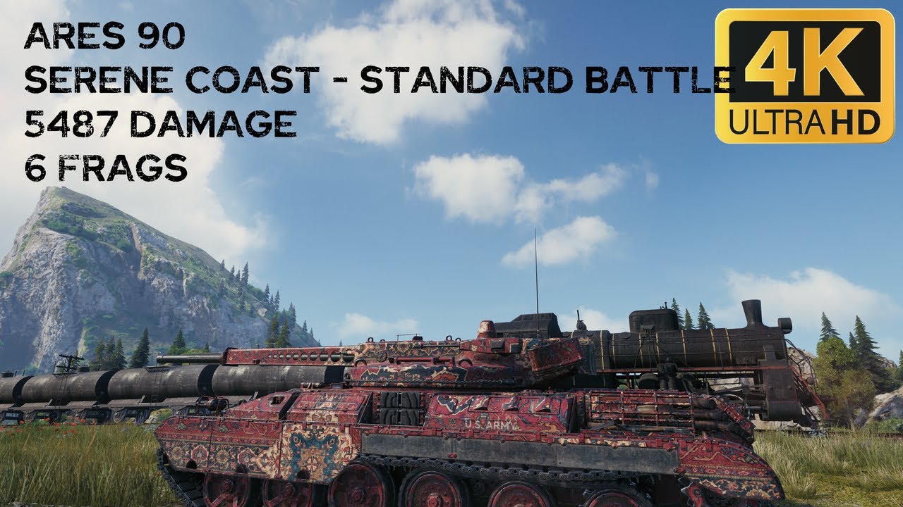 Ares 90 5,5k damage 6 frags on Serene Coast - World of Tanks