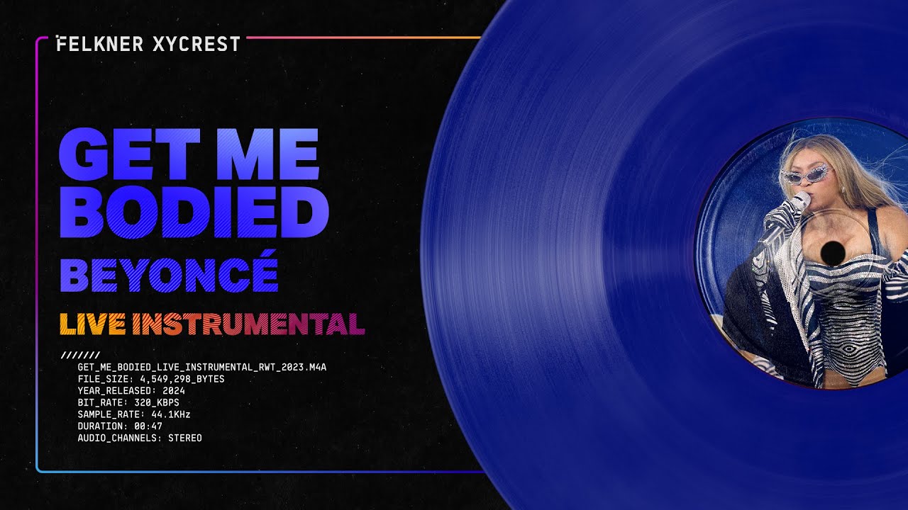 Beyoncé - Get Me Bodied/Before I Let Go Renaissance World Tour Live Instrumental Remake
