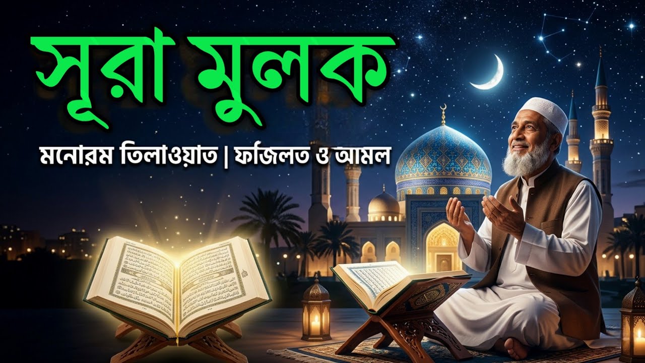 গভীর ঘুমের জন্য শুনুন সূরা আল মুলক খুব সুন্দর তেলাওয়াত। Surah mulk /Shamsul Haque