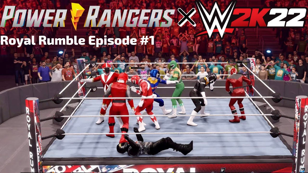 WWE 2K22 Royal Rumble Gameplay - Power Rangers