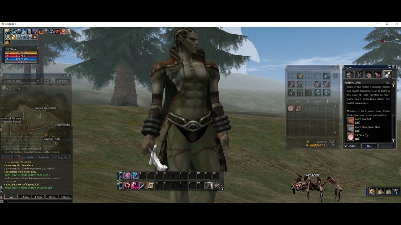 Quest orco shaman/chaman completa 100% en español. lineage 2.