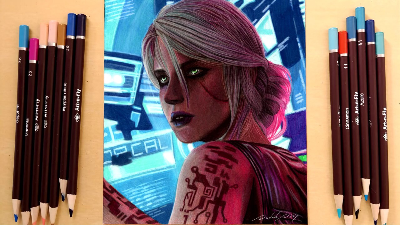 Ciri Tutorial Using Only Colored Pencils!