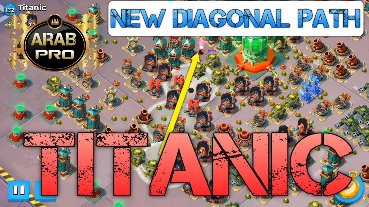 Boom Beach | Titanic | NEW Diagonal Path | SOLO!