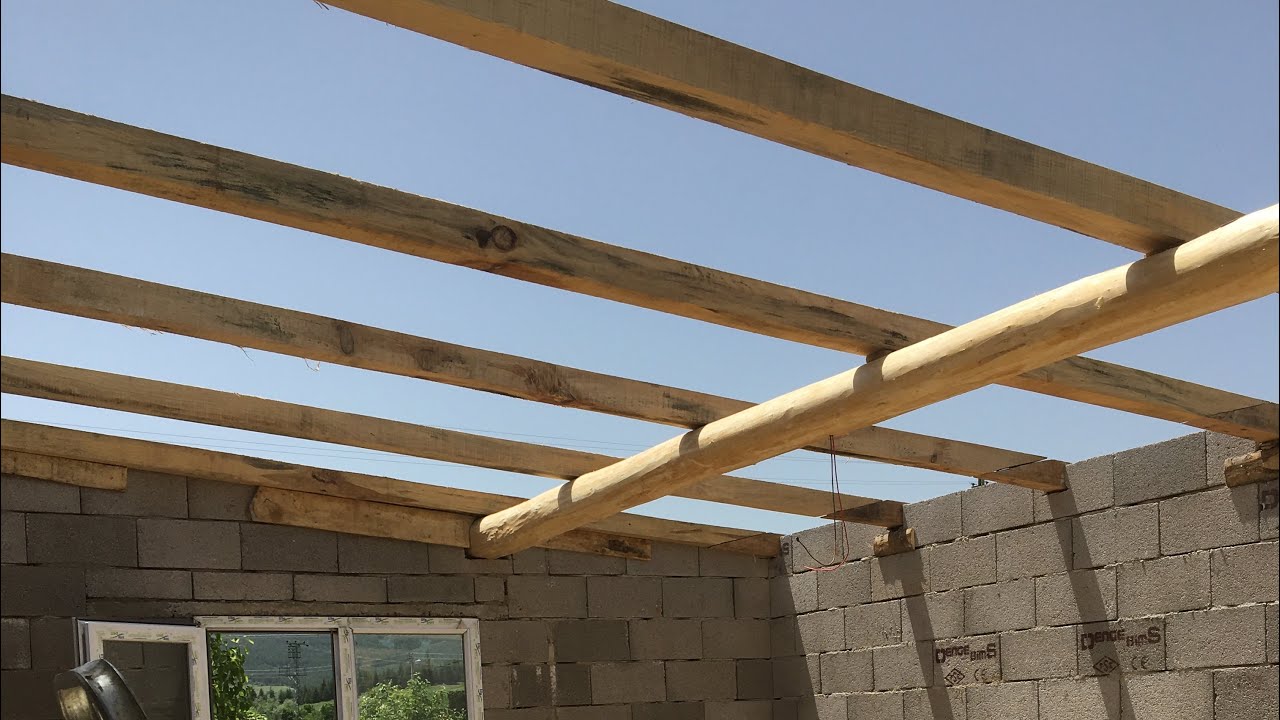 Bahçe evi yapımı 10. Bölüm çatı kirişleri