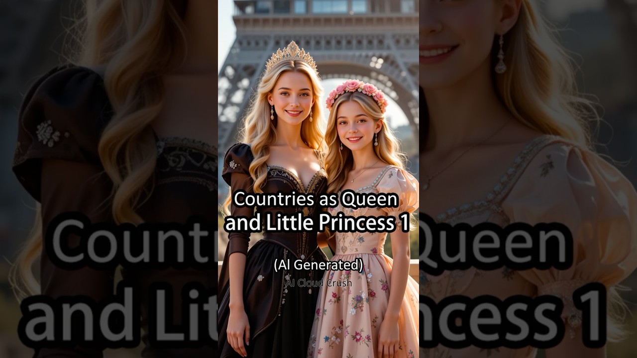 Countries as Queen and Little Princess, Part 1. #ai #queen #princess #beauty #girls  #model