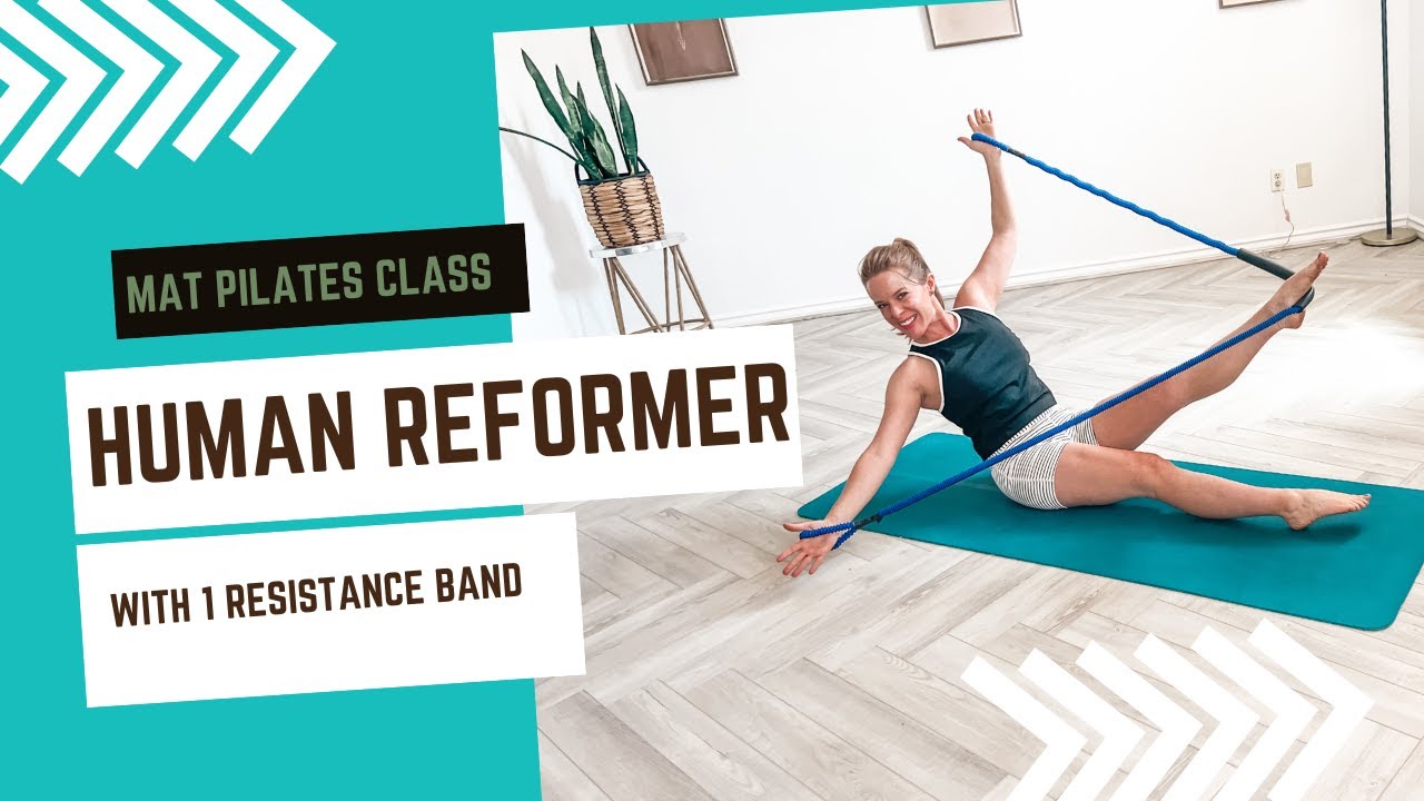 Human Reformer Pilates with One Resistance Band
