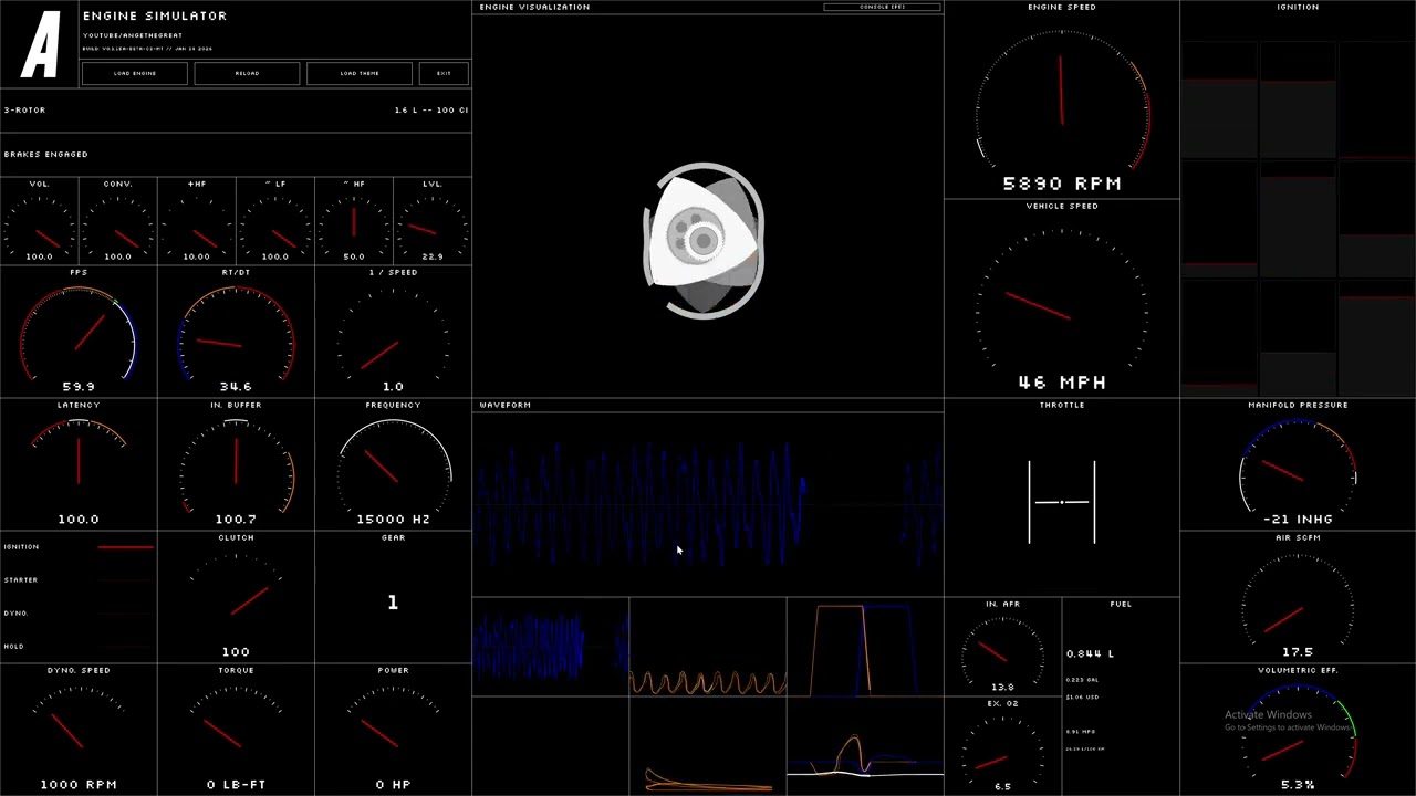 3 and 5 Rotor Wankel Rotary Engines In Engine Simulator
