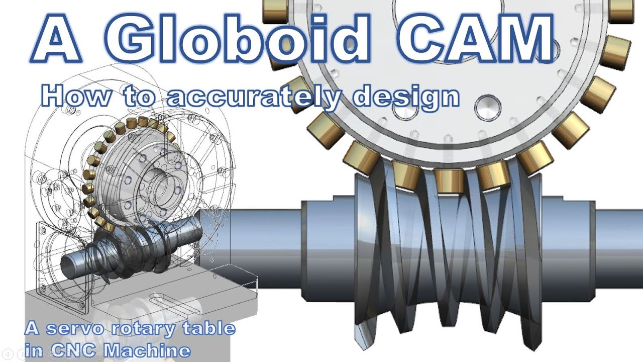 Siemens NX CAD;A Globoid CAM in a Servo Rotary Table; 서보 로터리 테이블에 사용되는 장구형 캠 설계