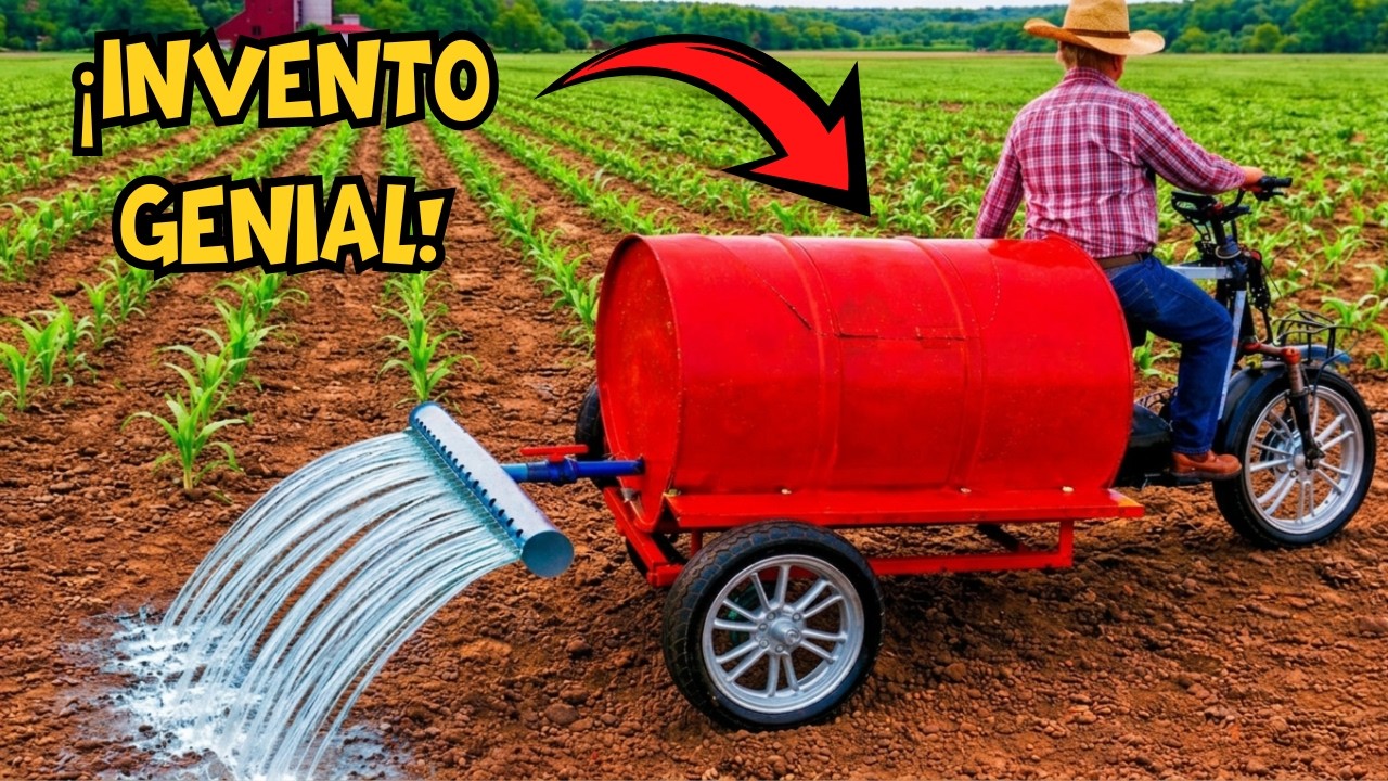¡Este increíble invento asombra a millones! Transforma un coche eléctrico en una máquina de riego