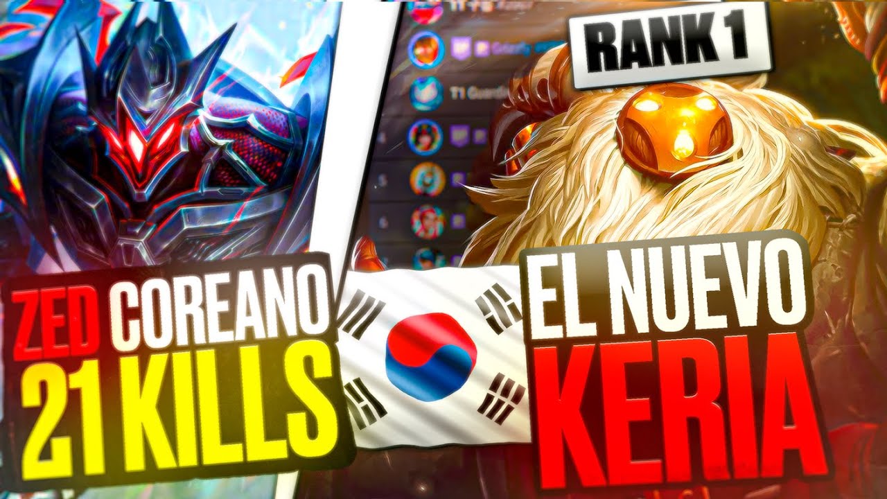 EL NUEVO KERIA DE T1 QUE LLEGÓ A RANK 1 EN COREA 🤯 & UN ZED INCREIBLE!!