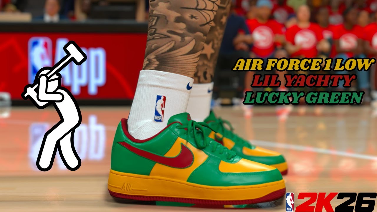 NBA 2K26 Shoe Creator - How to make Lil Yachty x Nike Air Force One Low 'Lucky Green'