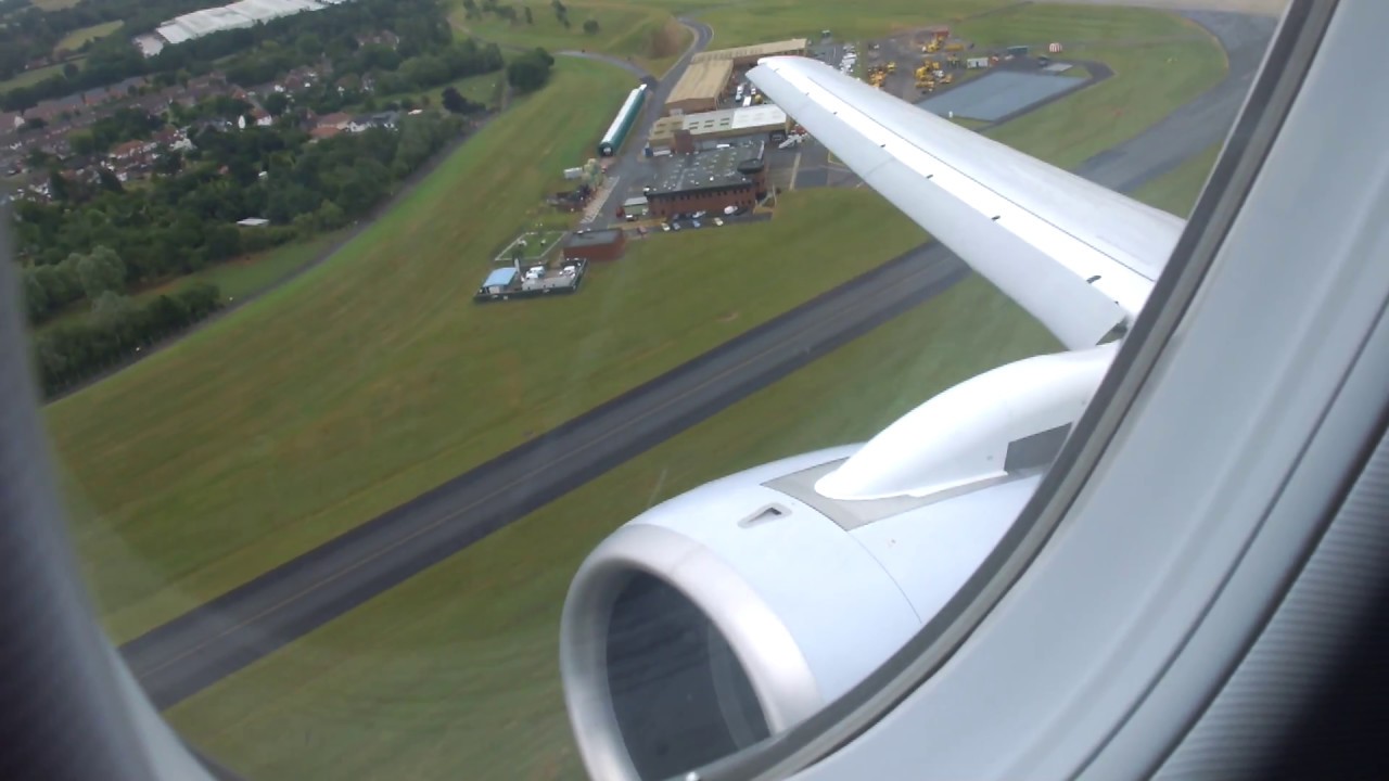 CityJet Sukhoi Superjet 100 Takeoff from Birmingham