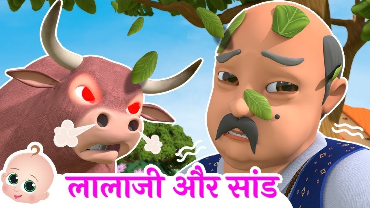 Lalaji Aur Saand | Lalaji Ne Kela Khaya | Hindi Best Rhymes - Zappy Toons