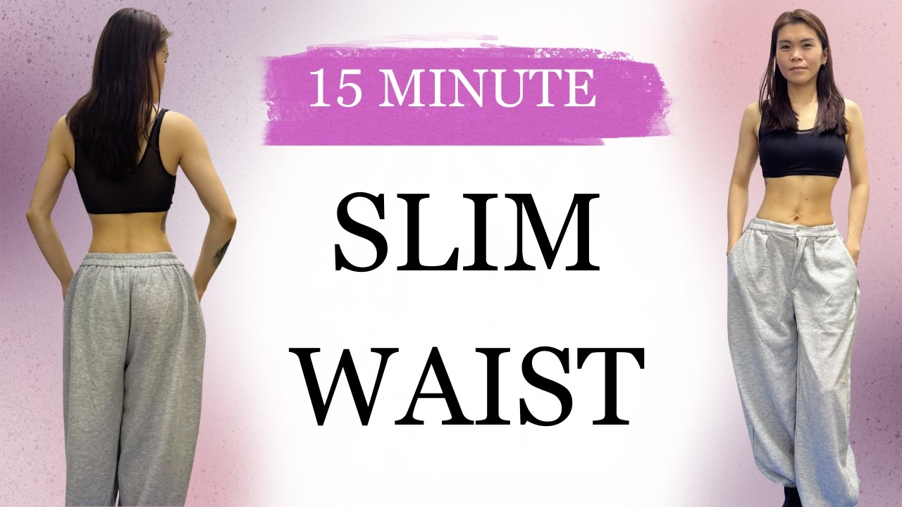 15 MIN Pilates for a Slim Waist & Flat Stomach | At Home No Equipment Workout