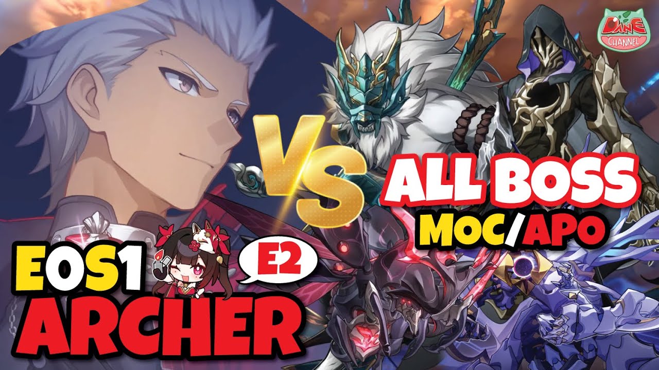 E0S1 ARCHER VS ALL BOSS | BATTLE SHOWCASE | MOC12 V3.3 | APO4 V3.4 | Honkai Star Rail