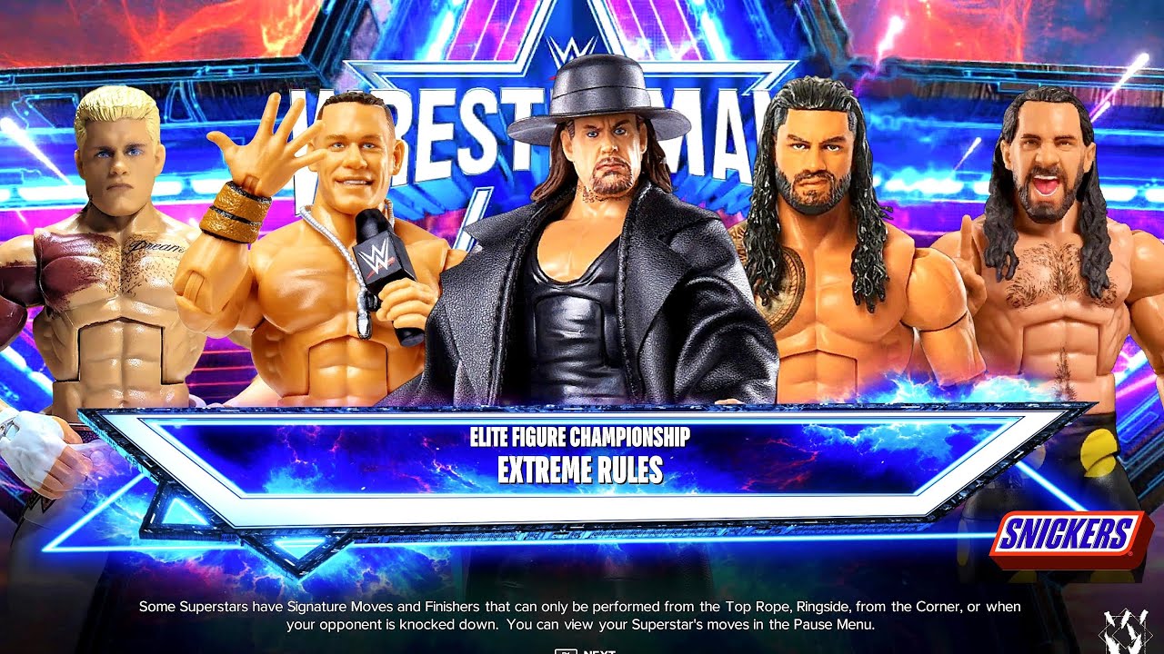 Фигурки MATTEL ELITE! Джон Сина + Гробовщик + Роман + Коди + Роллинз | WWE 2K24