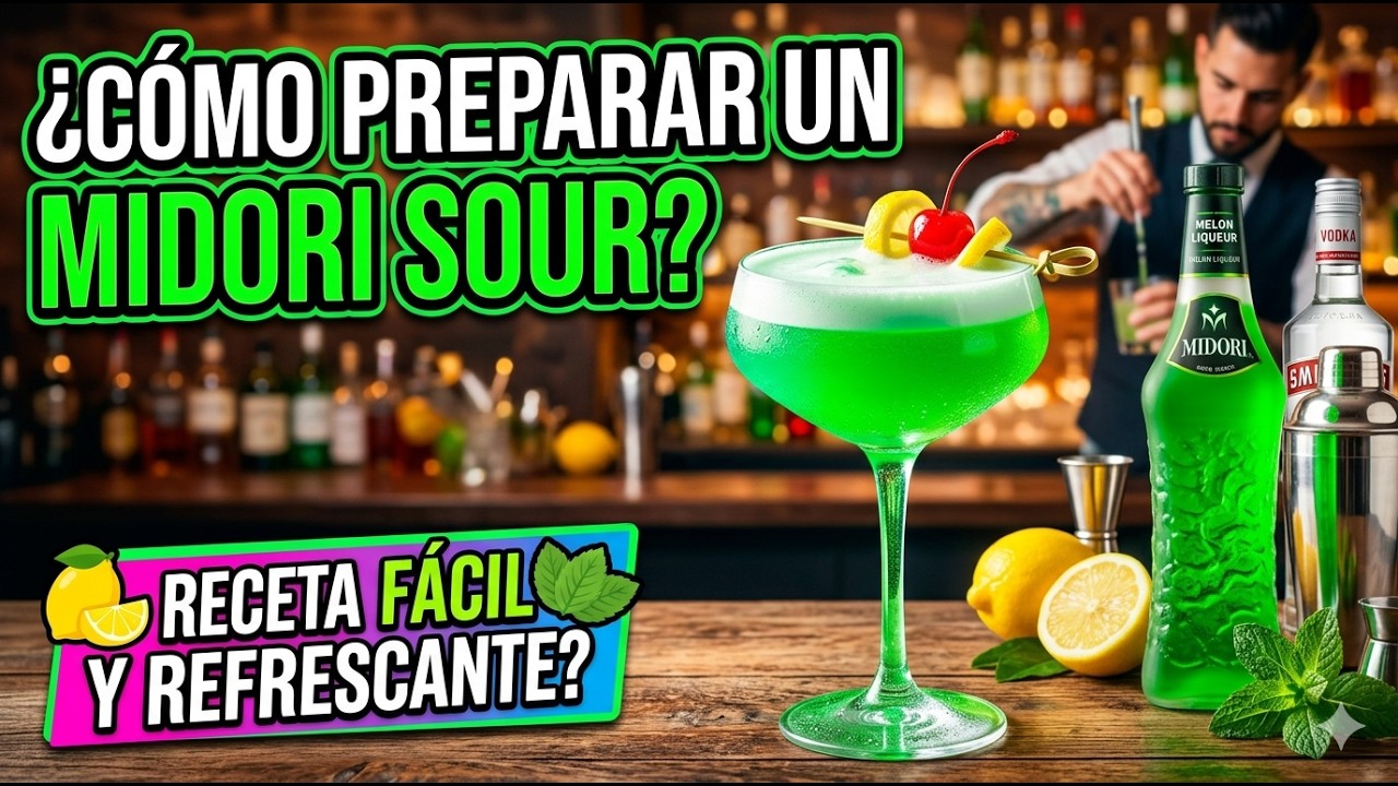 ¿Cómo Preparar un Three-Ingredient Midori Sour?