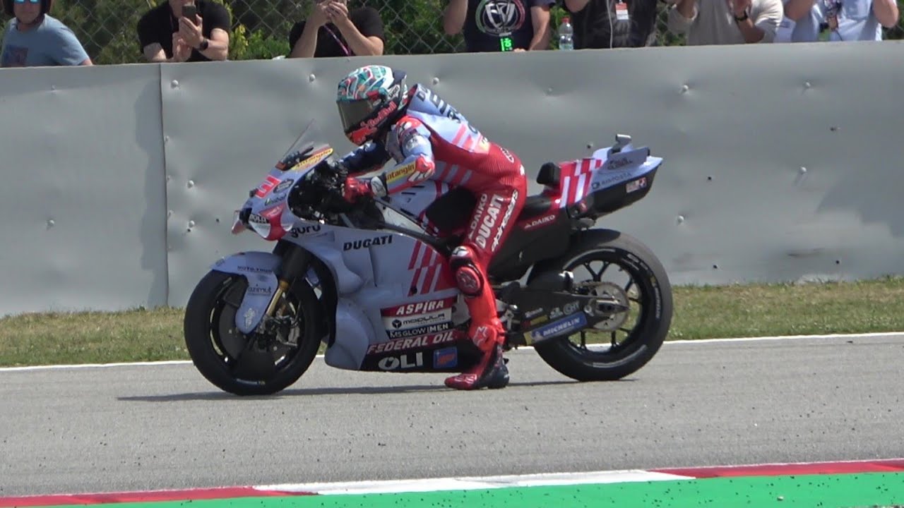 2024 MotoGP Practice Starts /Loud sound/Ducati; Yamaha; Aprilia; KTM//Circuit de Barcelona-Catalunya