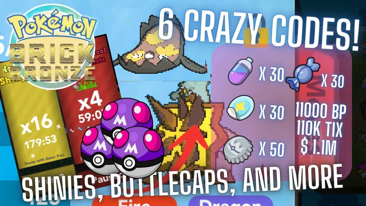 6 *INSANE* NEW CODES! 50 BOTTLECAPS, 10+ HOUR ROPOWERS, MASTERBALLS AND MORE!