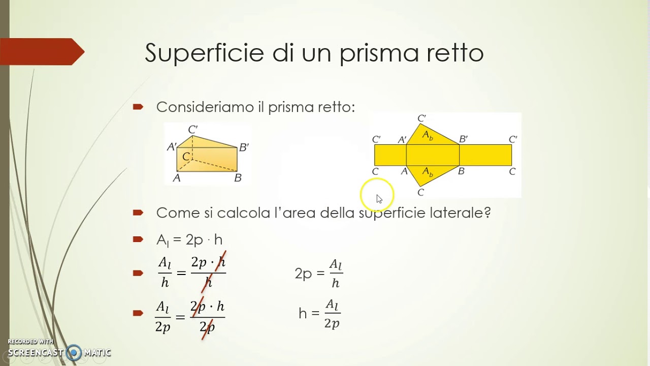 13.4 Superficie dei prismi