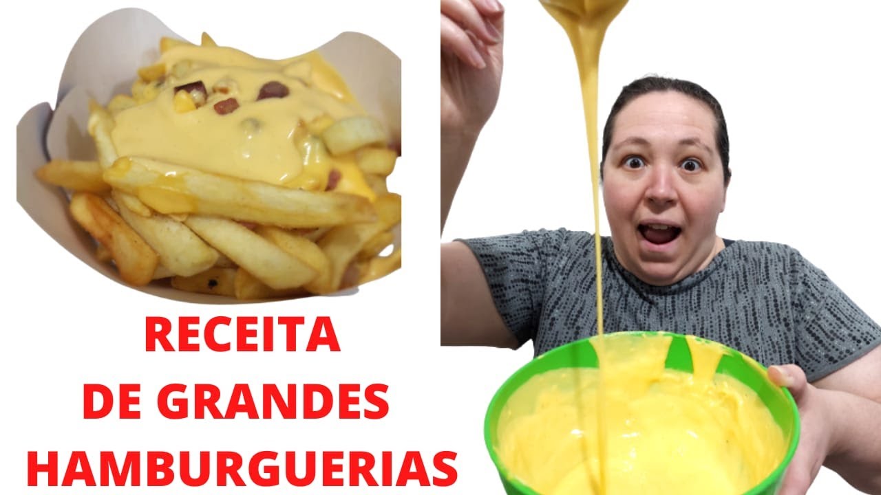 Como fazer CREME DE CHEDDAR para BATATA FRITA/ SEGREDO de GRANDES HAMBURGUERIAS