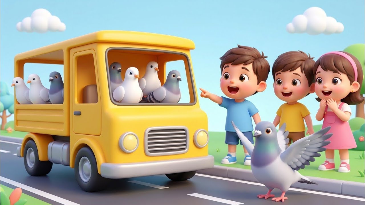 Truck में कबूतर 😍 | क से कबूतर | Hindi Alphabet for Kids