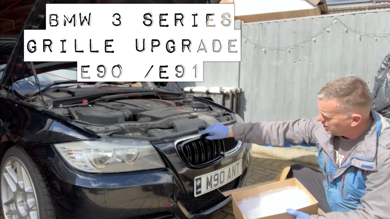 Bmw 318 Grille Upgrade, From Chrome to Black Same for Other Models. E91 E90 E82 120