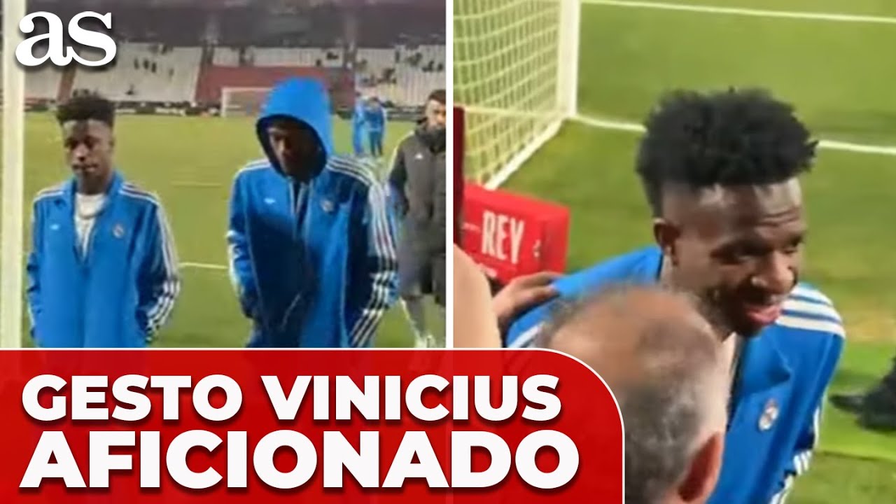 El GRAN GESTO VINICIUS con este aficionado en la PREVIA del ALBACETE - REAL MADRID | Copa del Rey