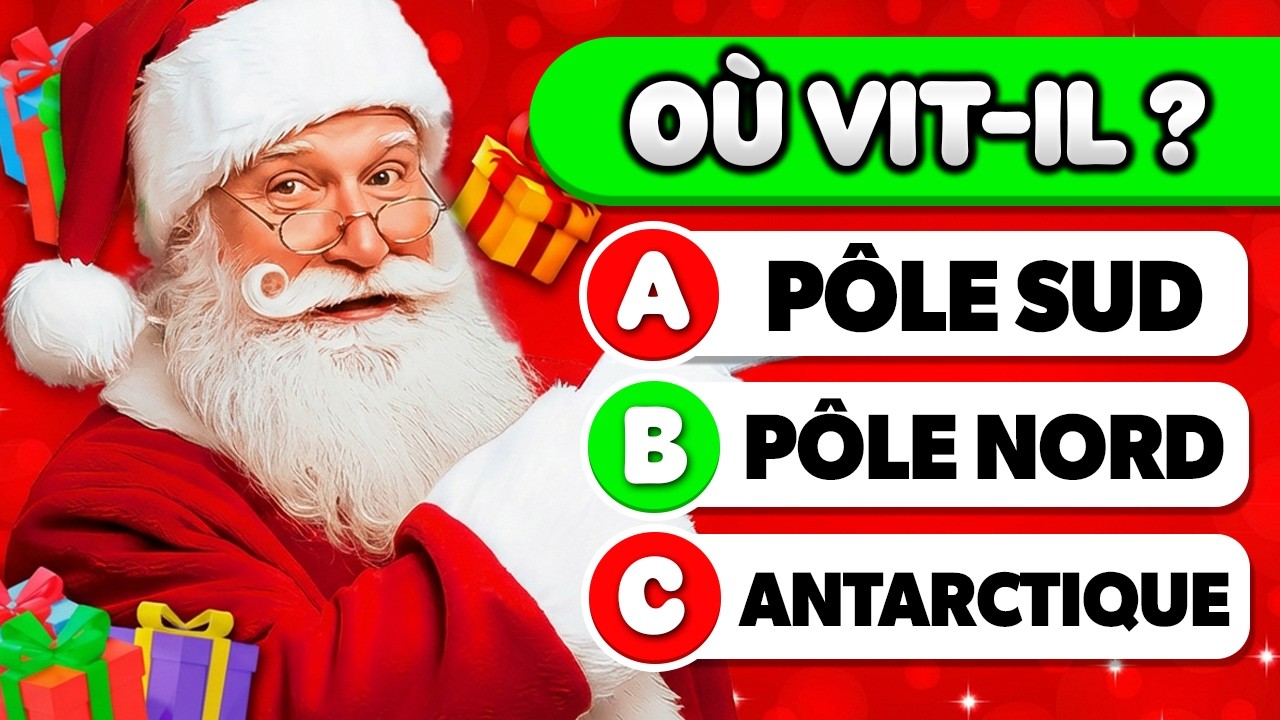 🎅 QUIZ de NO&Euml;L 🎄 Connais-tu vraiment NO&Euml;L ? 🎁 38 Questions de Culture G&eacute;n&eacute;rale sur No&euml;l