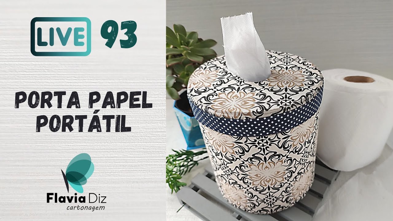 Live 93:  Cartonagem - Porta papel portátil