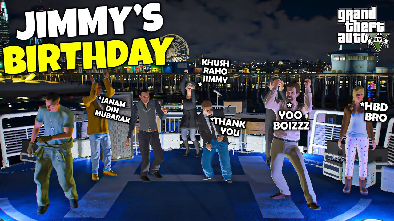 JIMMY'S BIRTHDAY CELEBRATIONS | GTA 5 | Real Life Mods #254 | URDU |