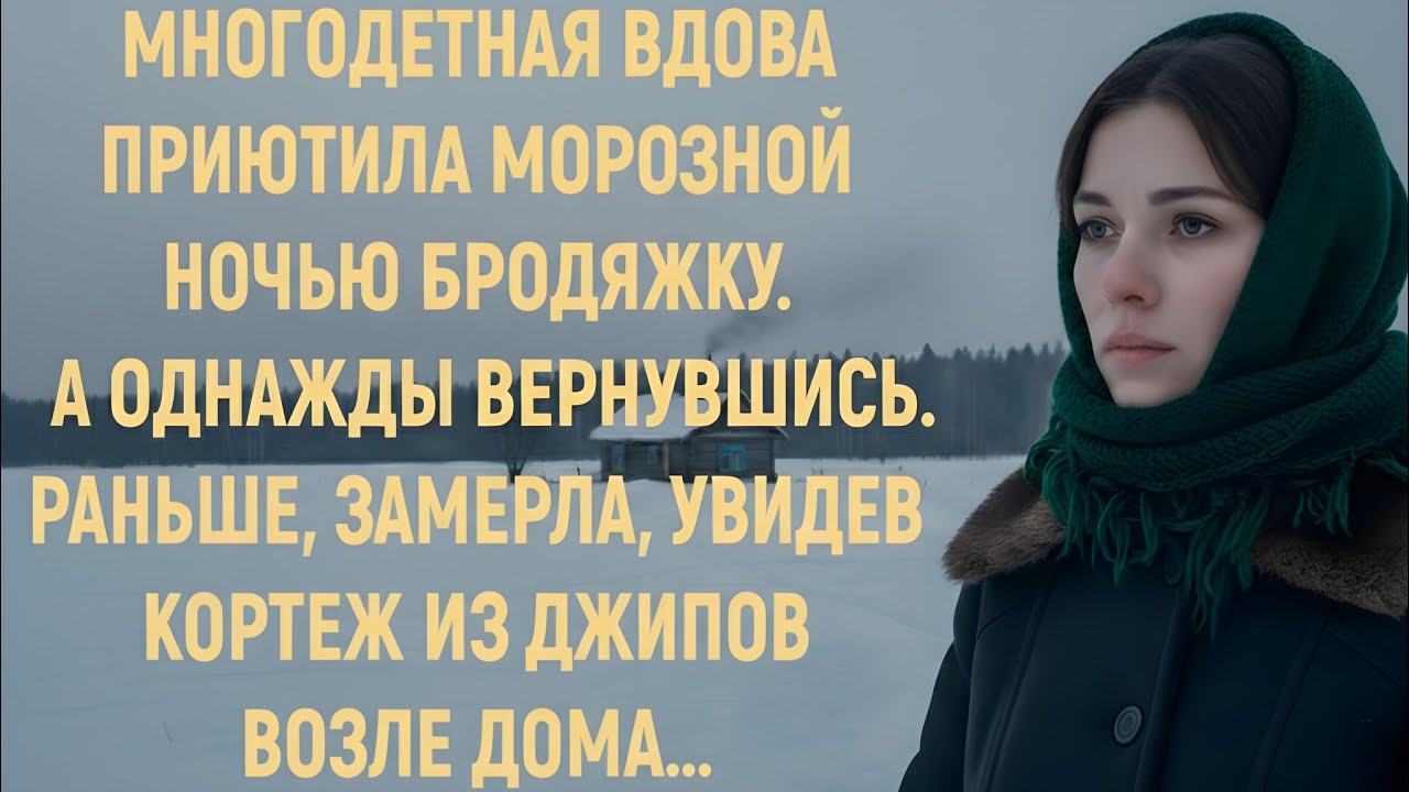 Многодетная вдова приютила морозной ночью бродяжку. А однажды вернувшись раньше, замерла, увидев…