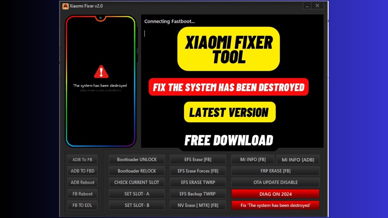 Xiaomi Fixer Tool V2.0 Fix The System Destroyed And Erase Frp