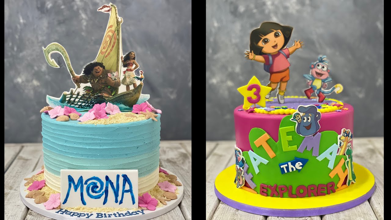 Moana Cake | Dora the Explorer Cake