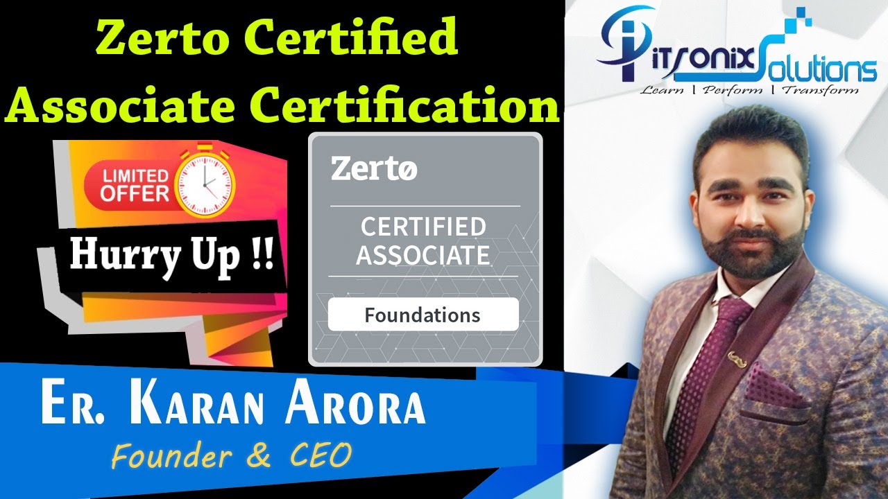 Zerto Certified Associate Free Certification - My Zerto University - Zerto FREE Certification